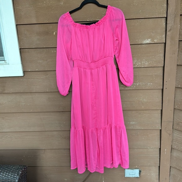Sofia Jeans Elegant Pink Off-Shoulder Dress size large - Picture 3 of 3